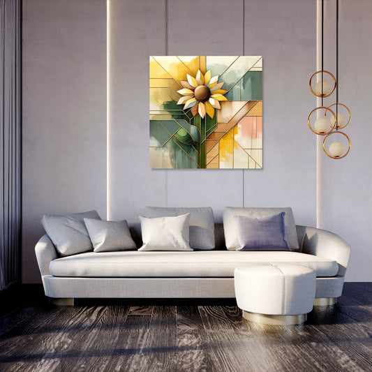 Kintsugi Sunflower Canvas