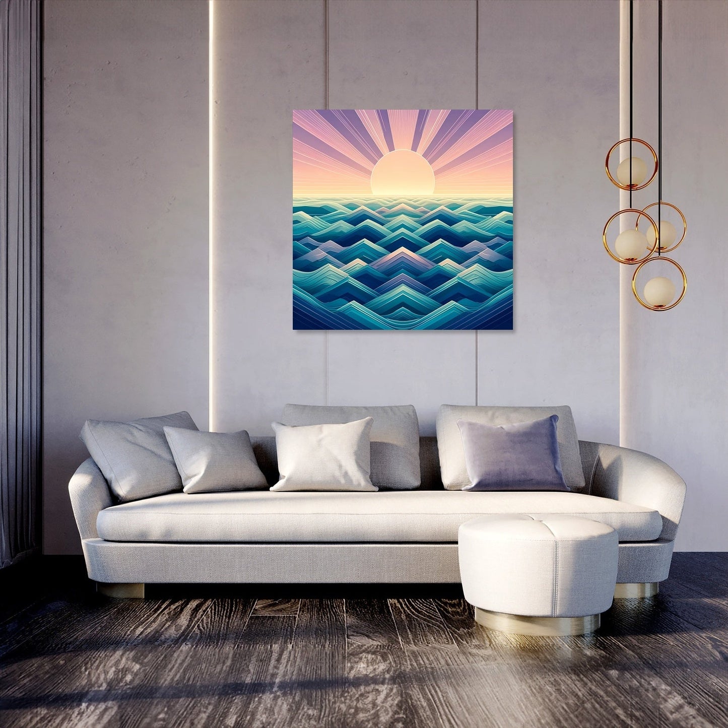 Seascape Geometry Canvas