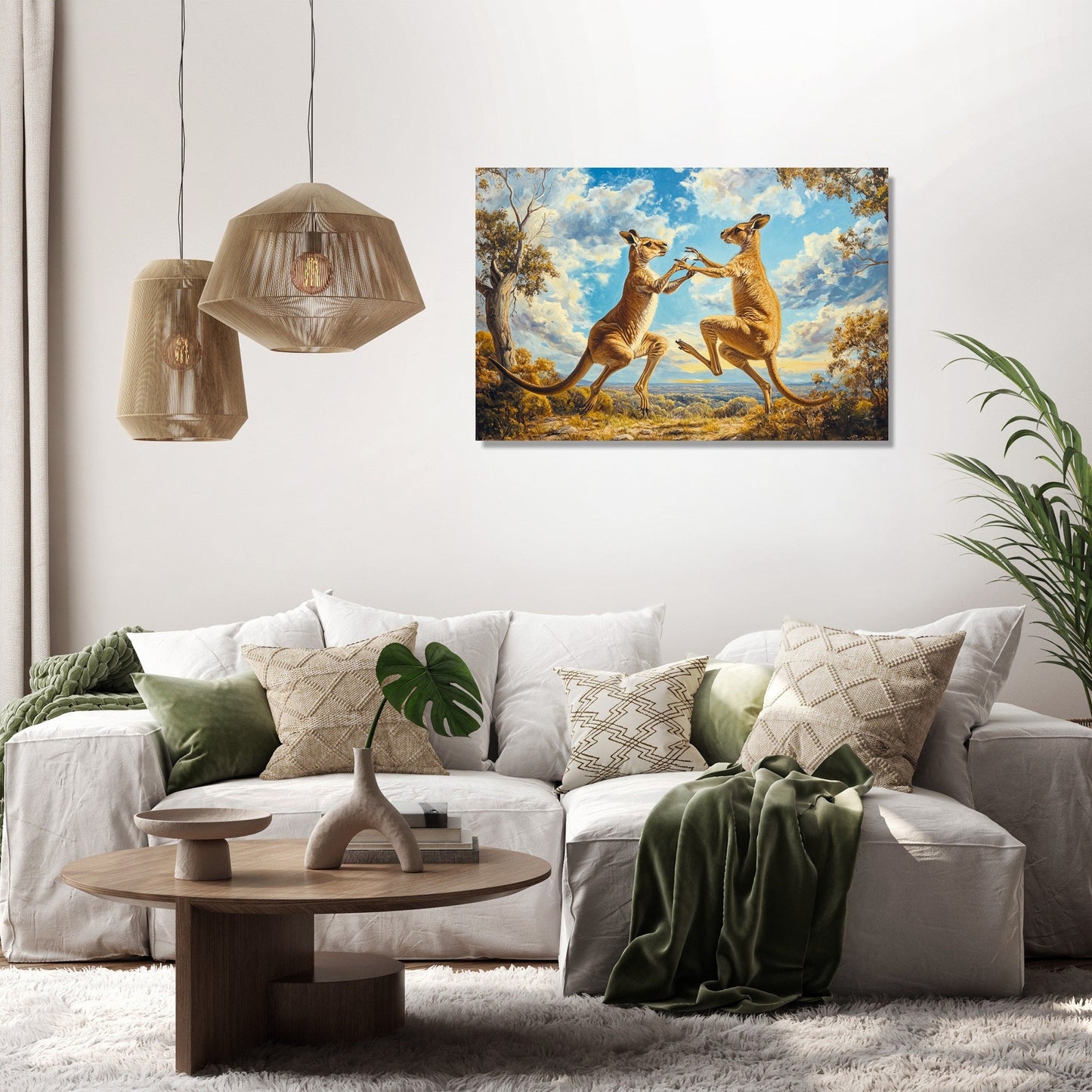 Kangaroo Sparring Canvas