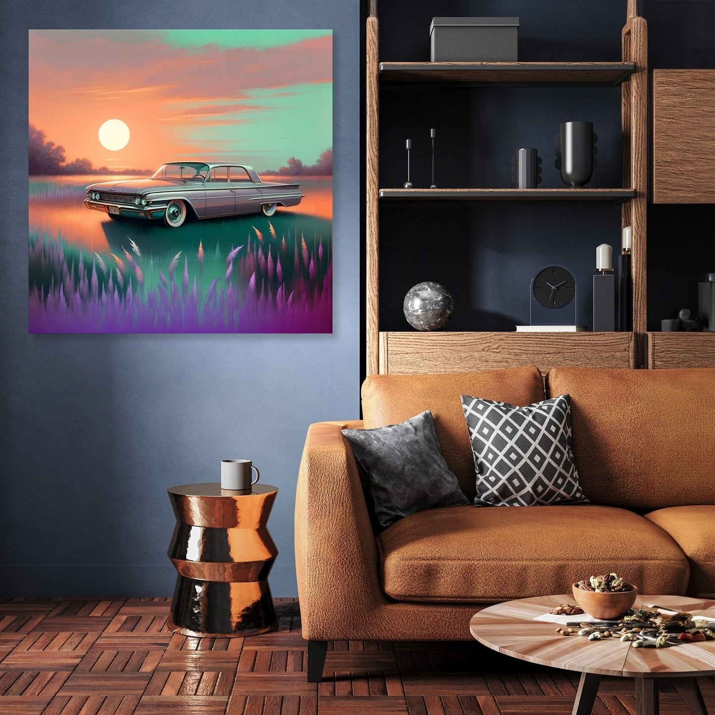 Meadow Sunset Drive Canvas