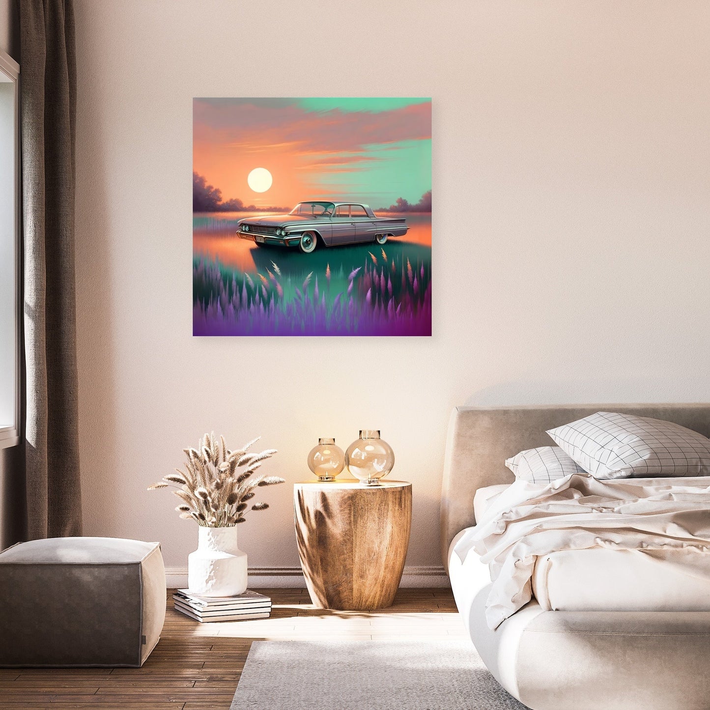 Meadow Sunset Drive Canvas
