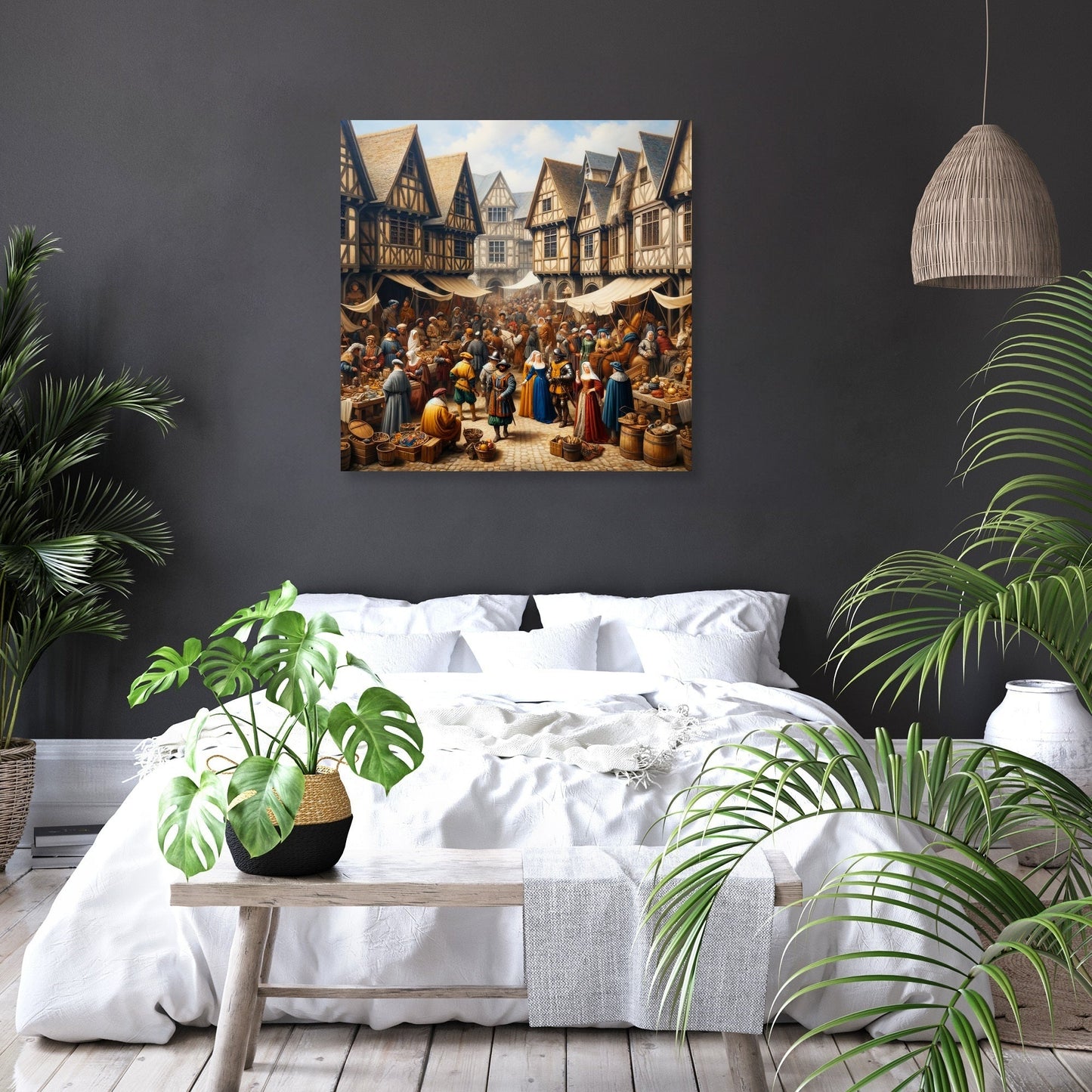 Medieval Market Day Canvas
