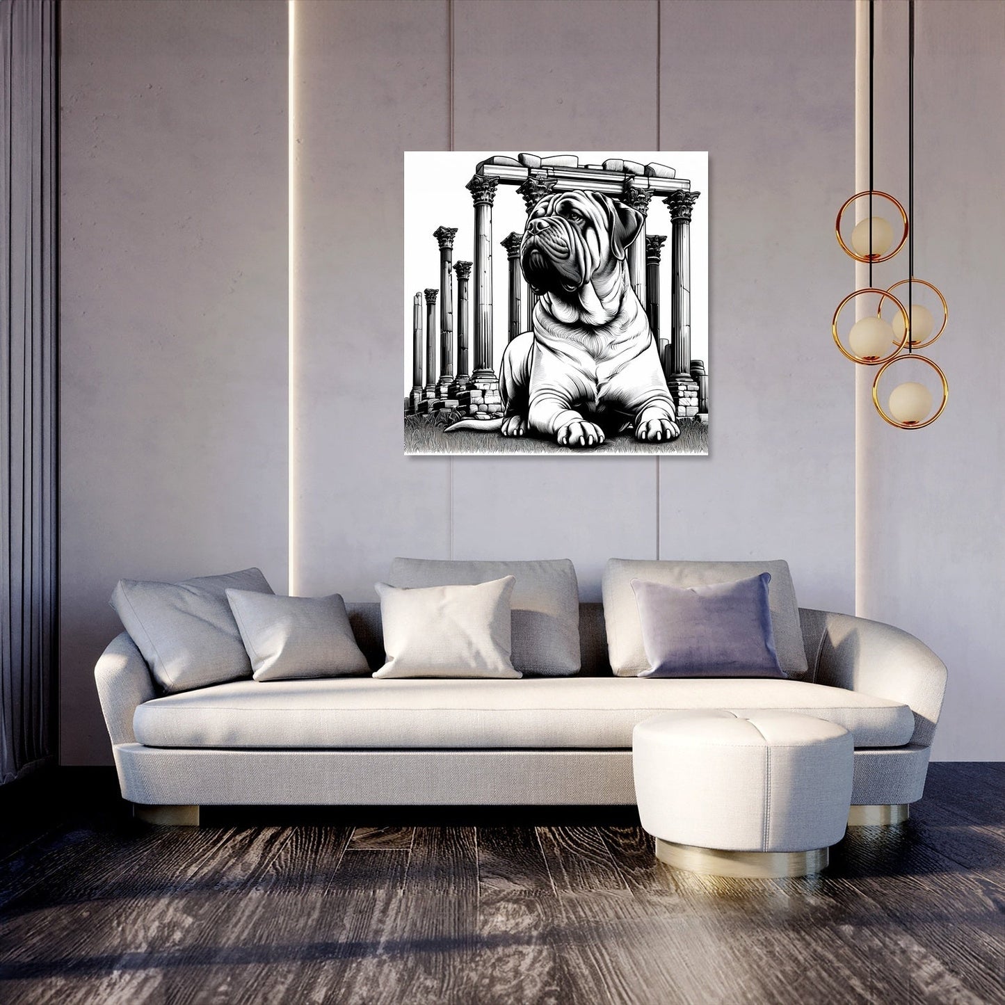 Ancient Guardian Bullmastiff Canvas