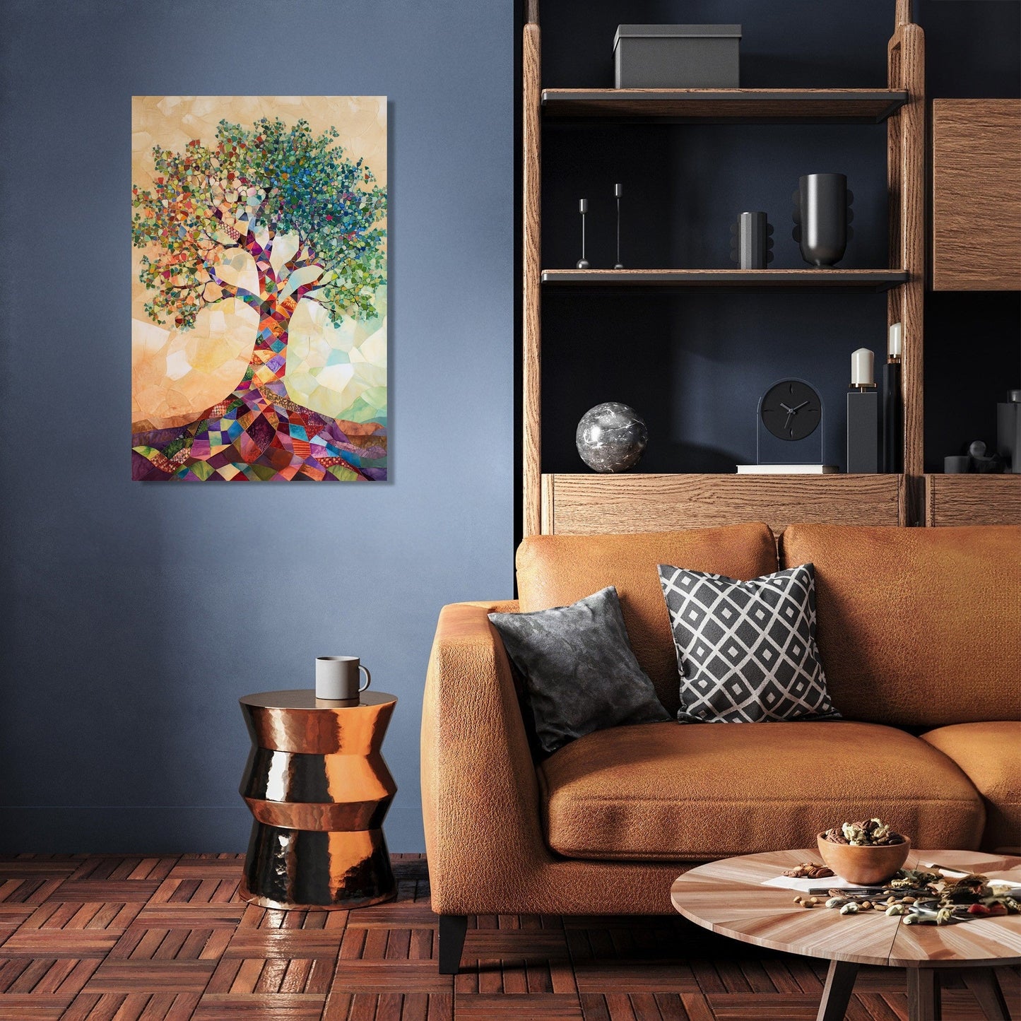 Geometric Tree of Life Canvas