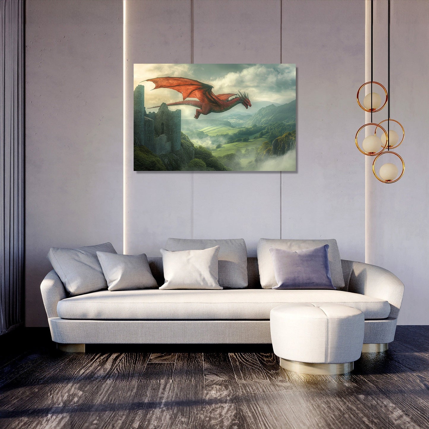 Welsh Dragon Serenity Canvas