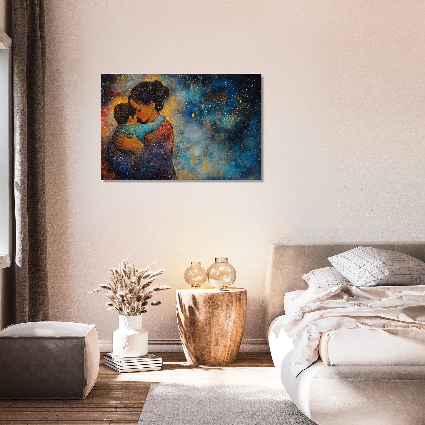 Mother and Child Starry Canvas