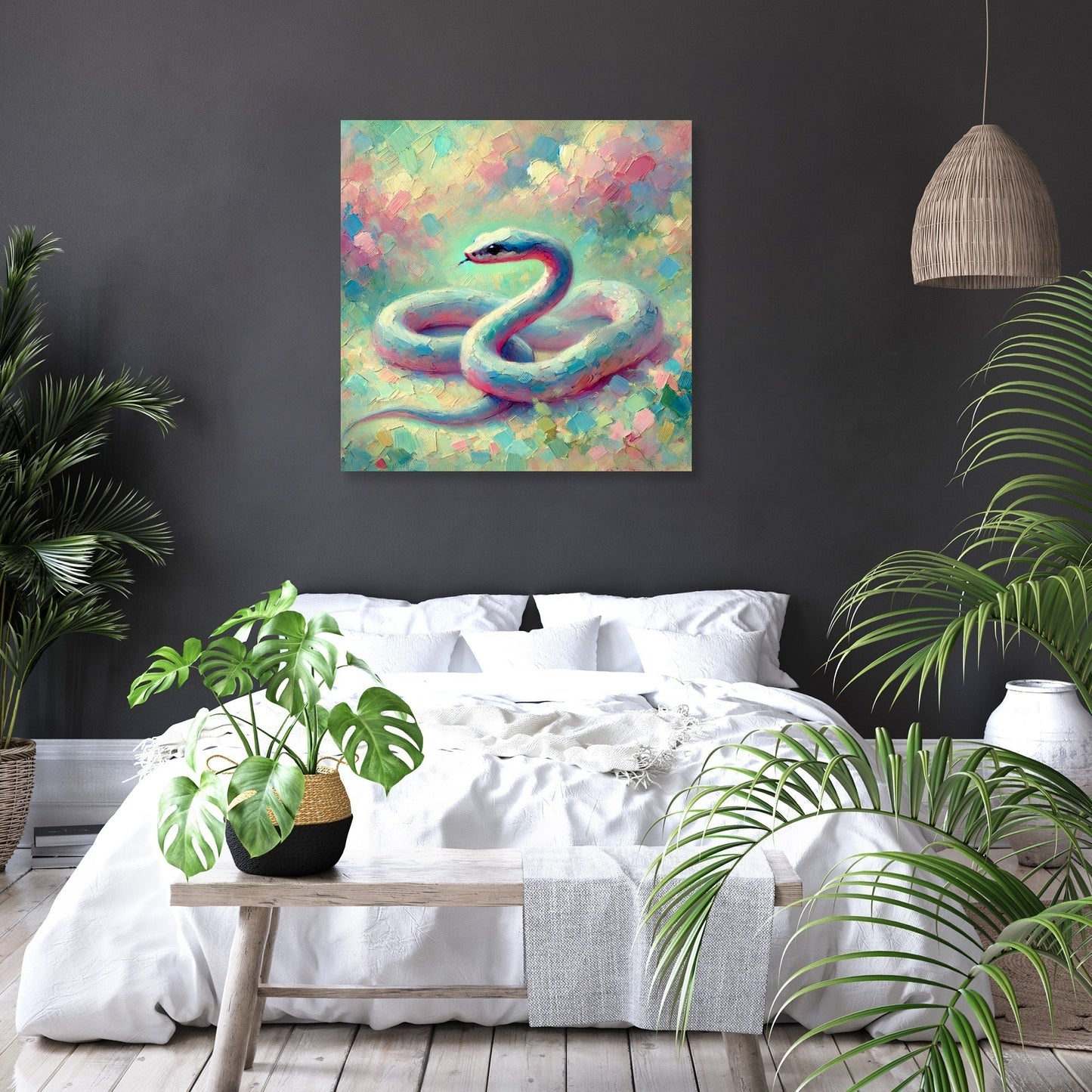 Pastel Snake Canvas