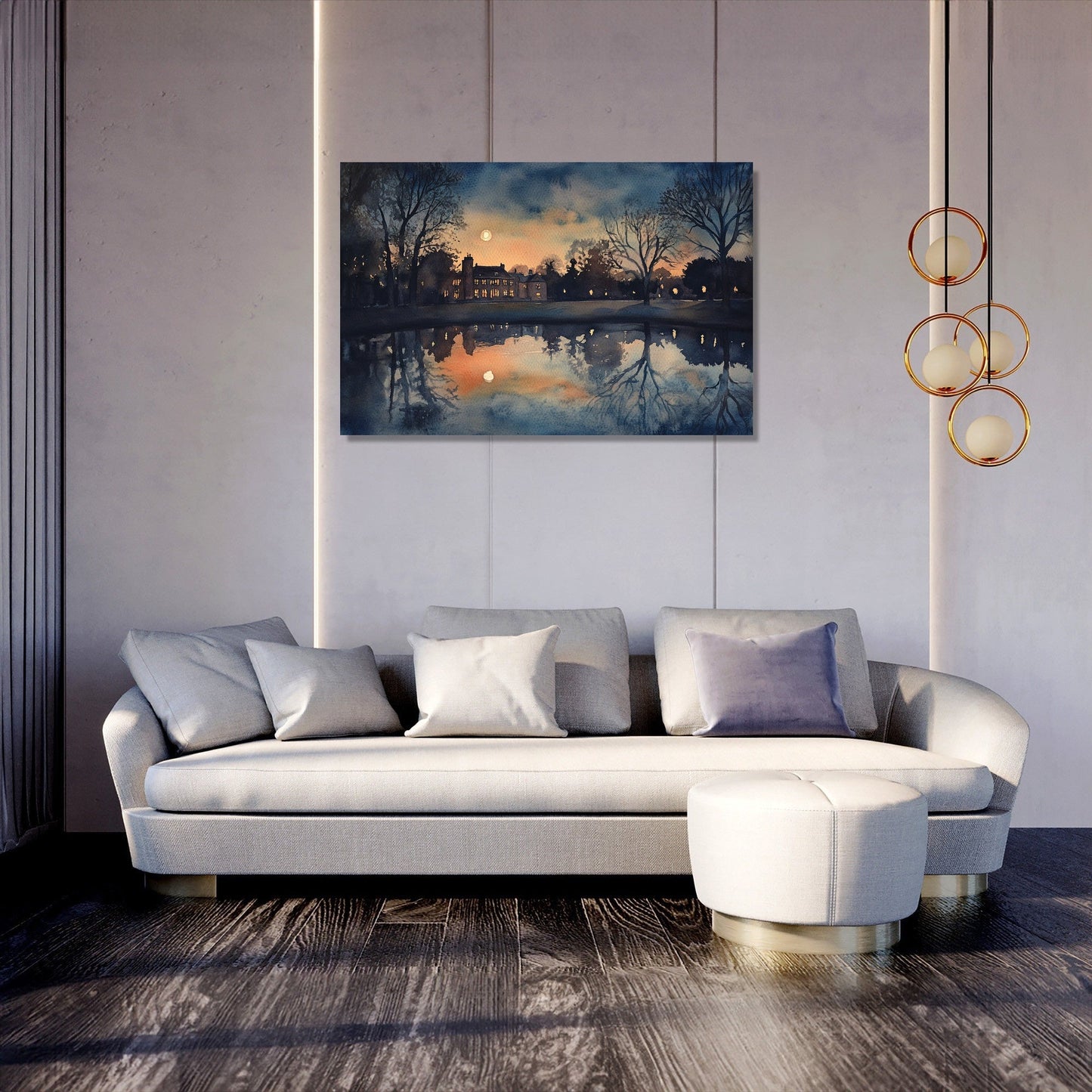 Midnight Verulamium Park Canvas