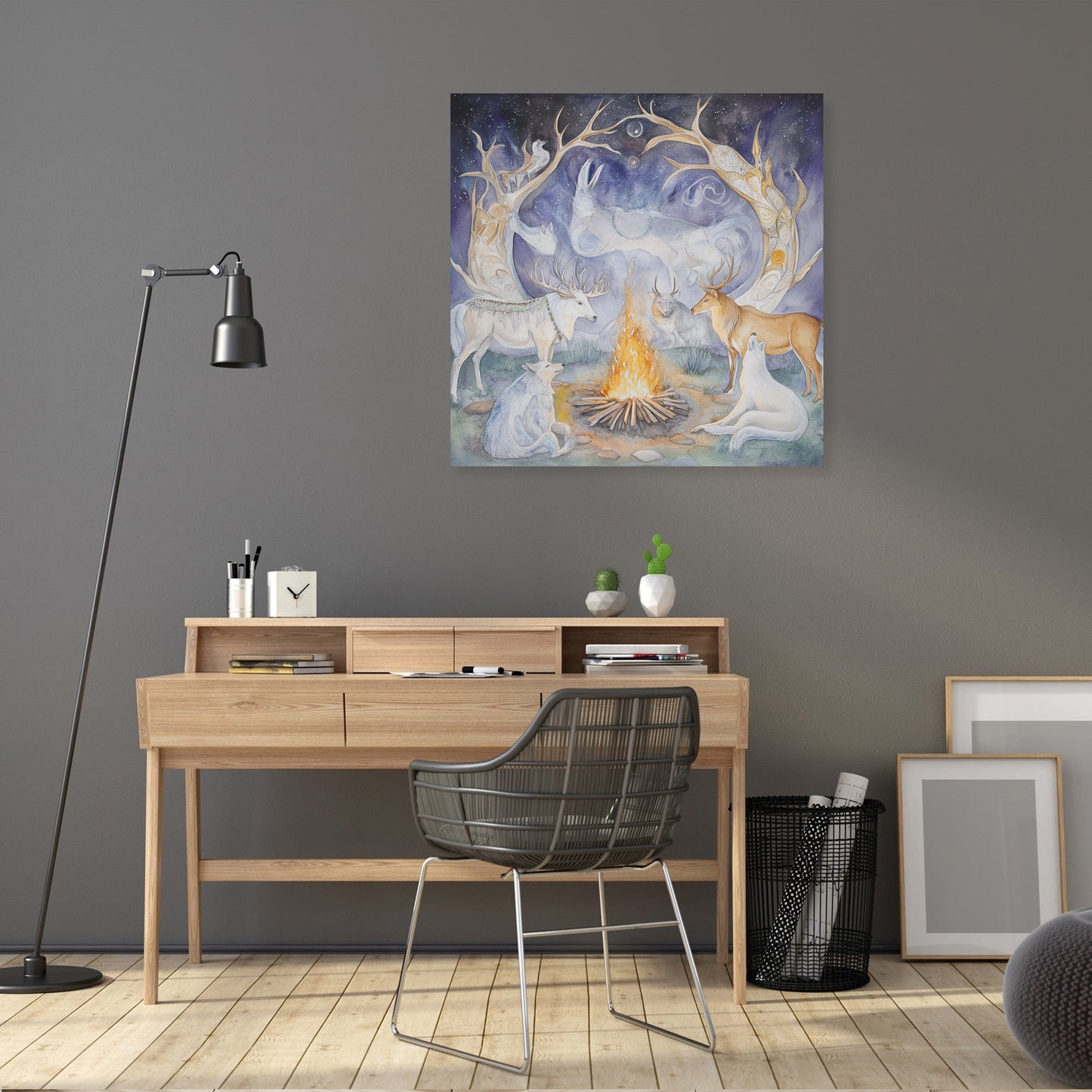 Sacred Animal Fire Canvas