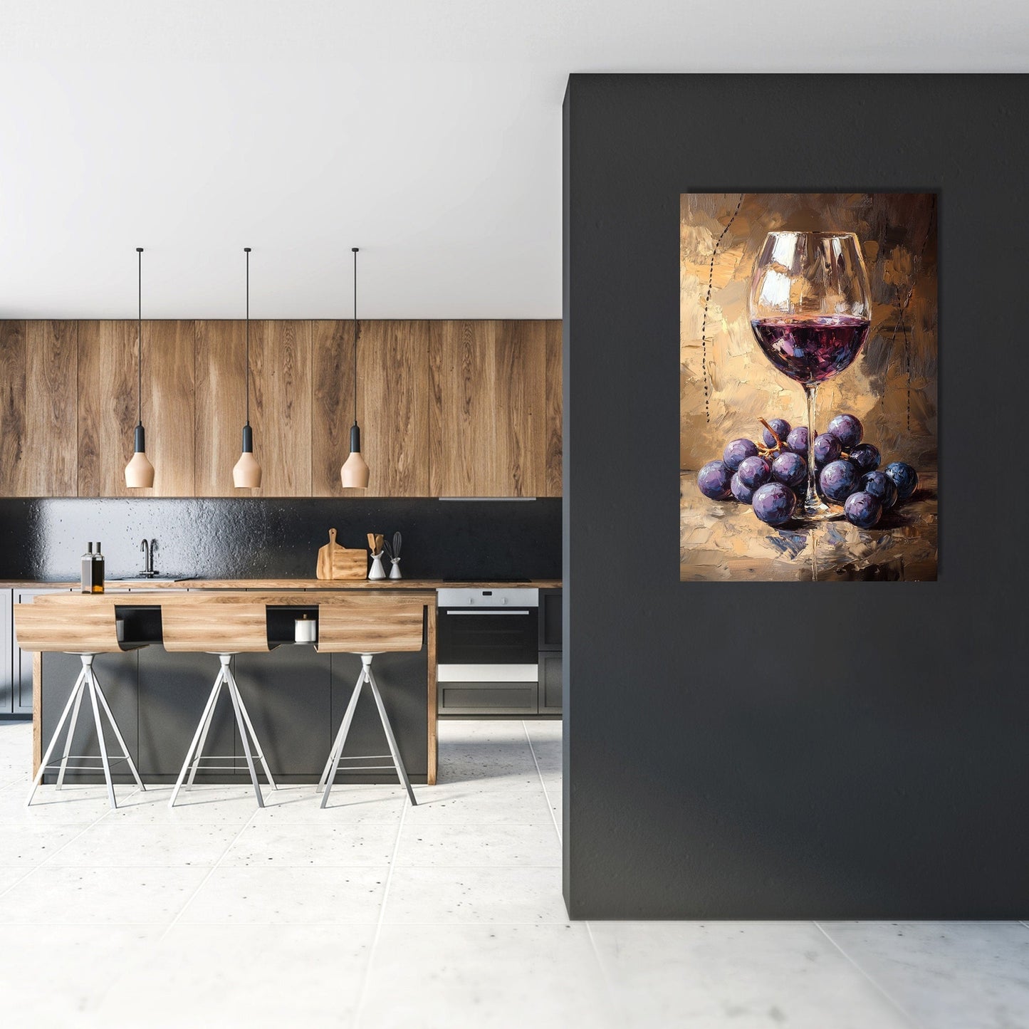 Grapes and Glass Canvas