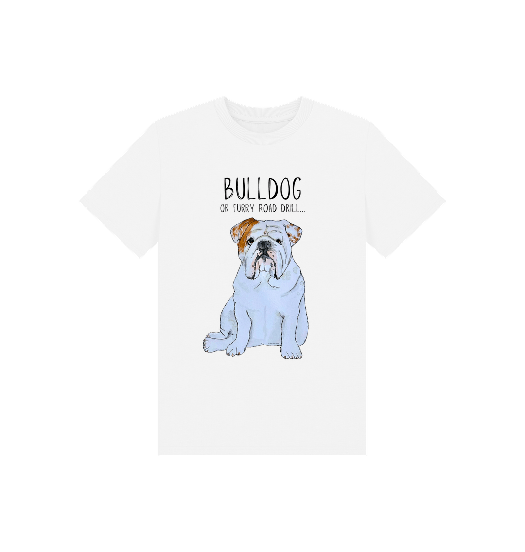 Paw-some Power: Furry Road Drill Bulldog Kid’s T-Shirt for Mini Rebels!