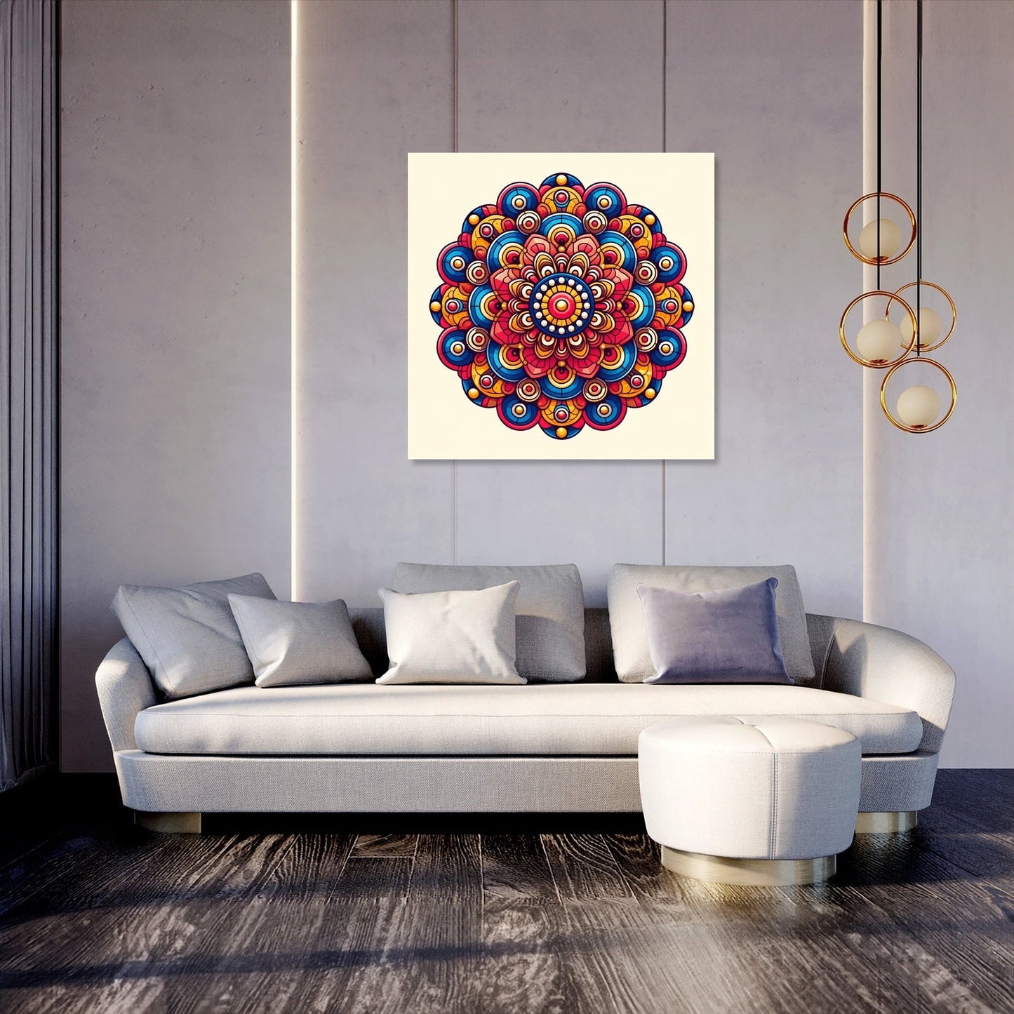 Vivid Symmetry Canvas