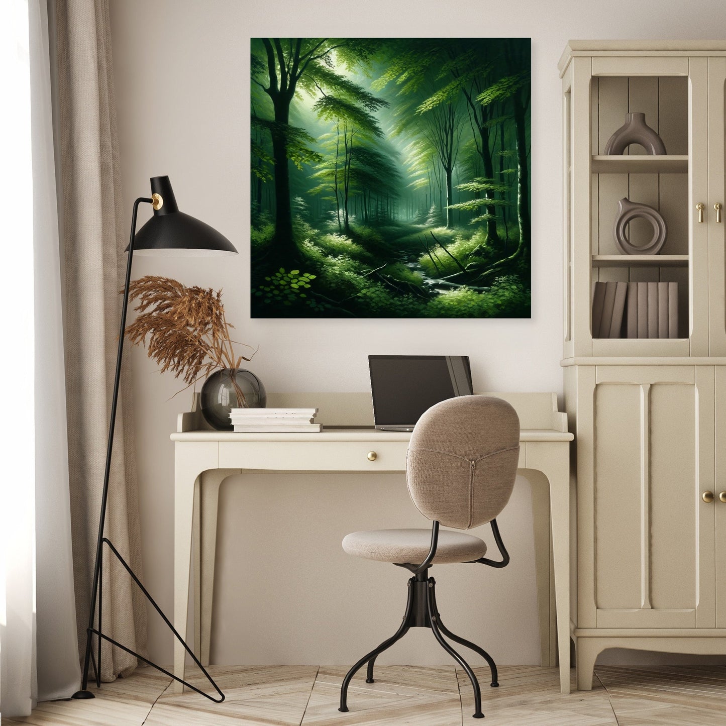 Tranquil Morning Forest Canvas