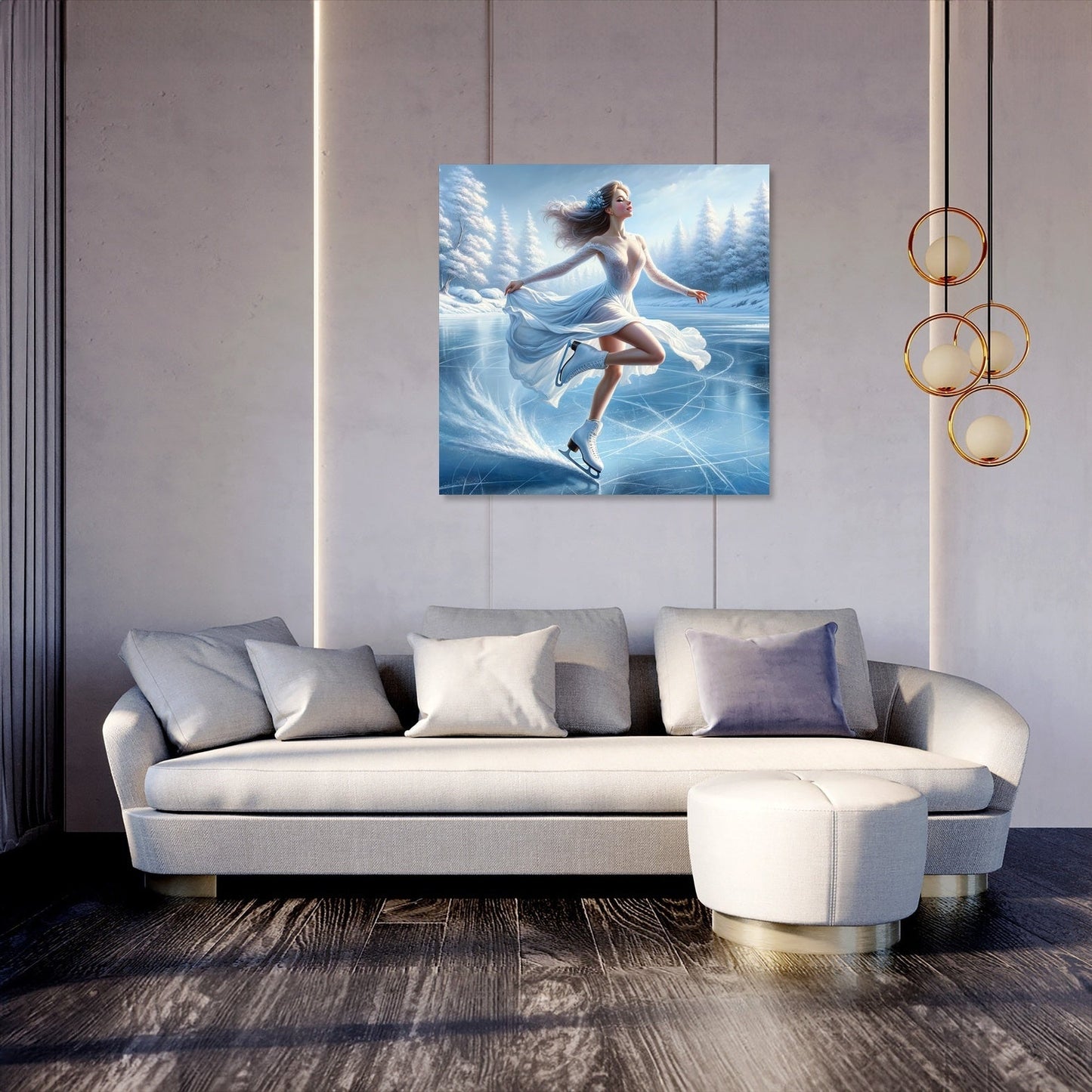 Elegant Ice Skater Canvas
