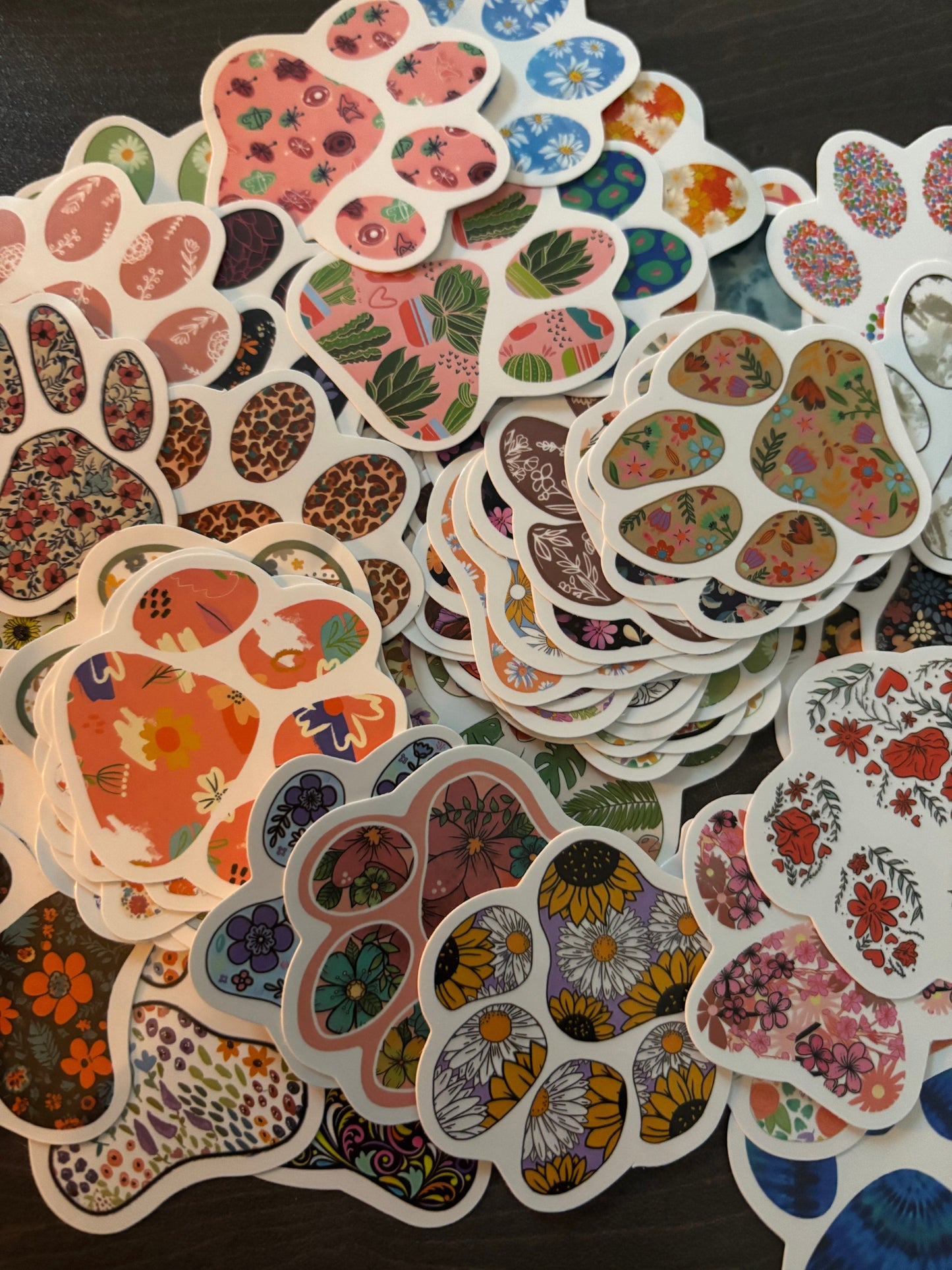 Floral Paw Stickers x 20