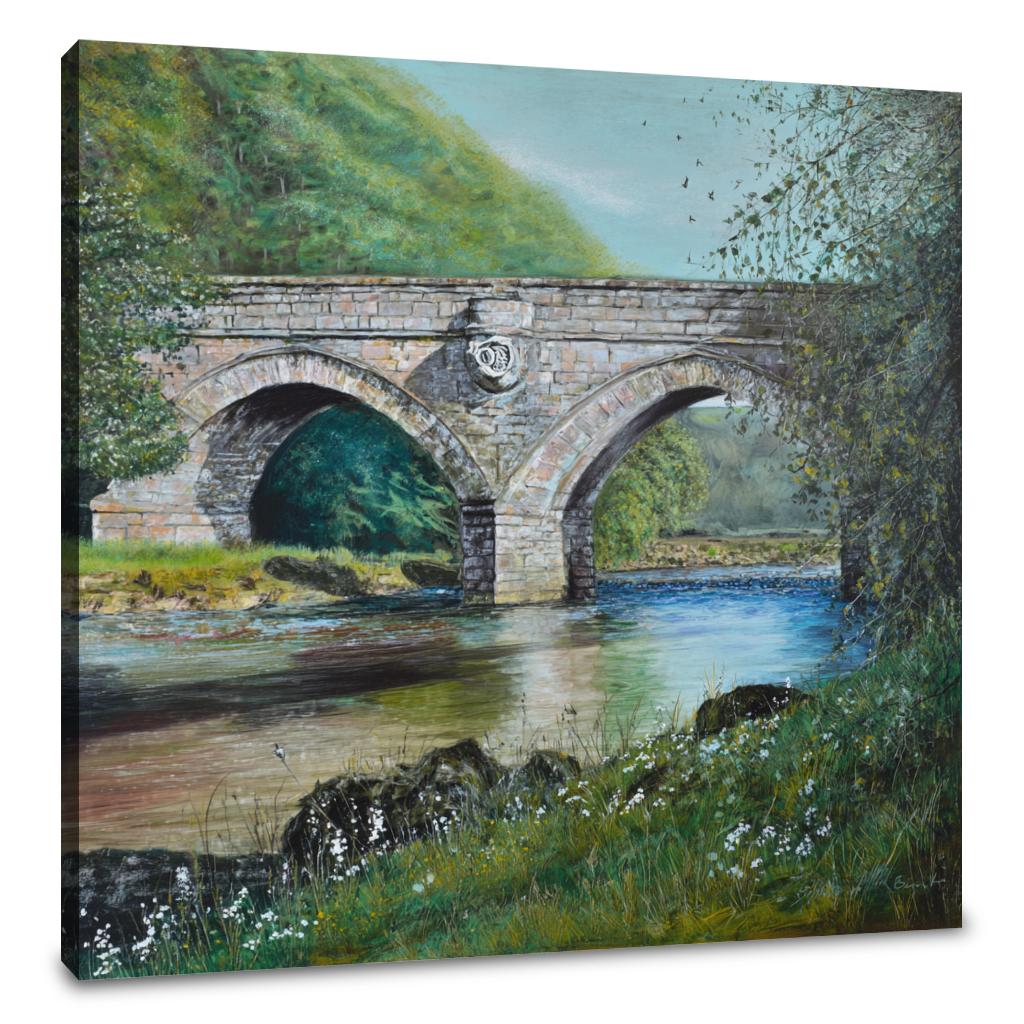 River Wharfe Stonework Canvas