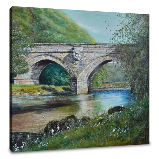 River Wharfe Stonework Canvas