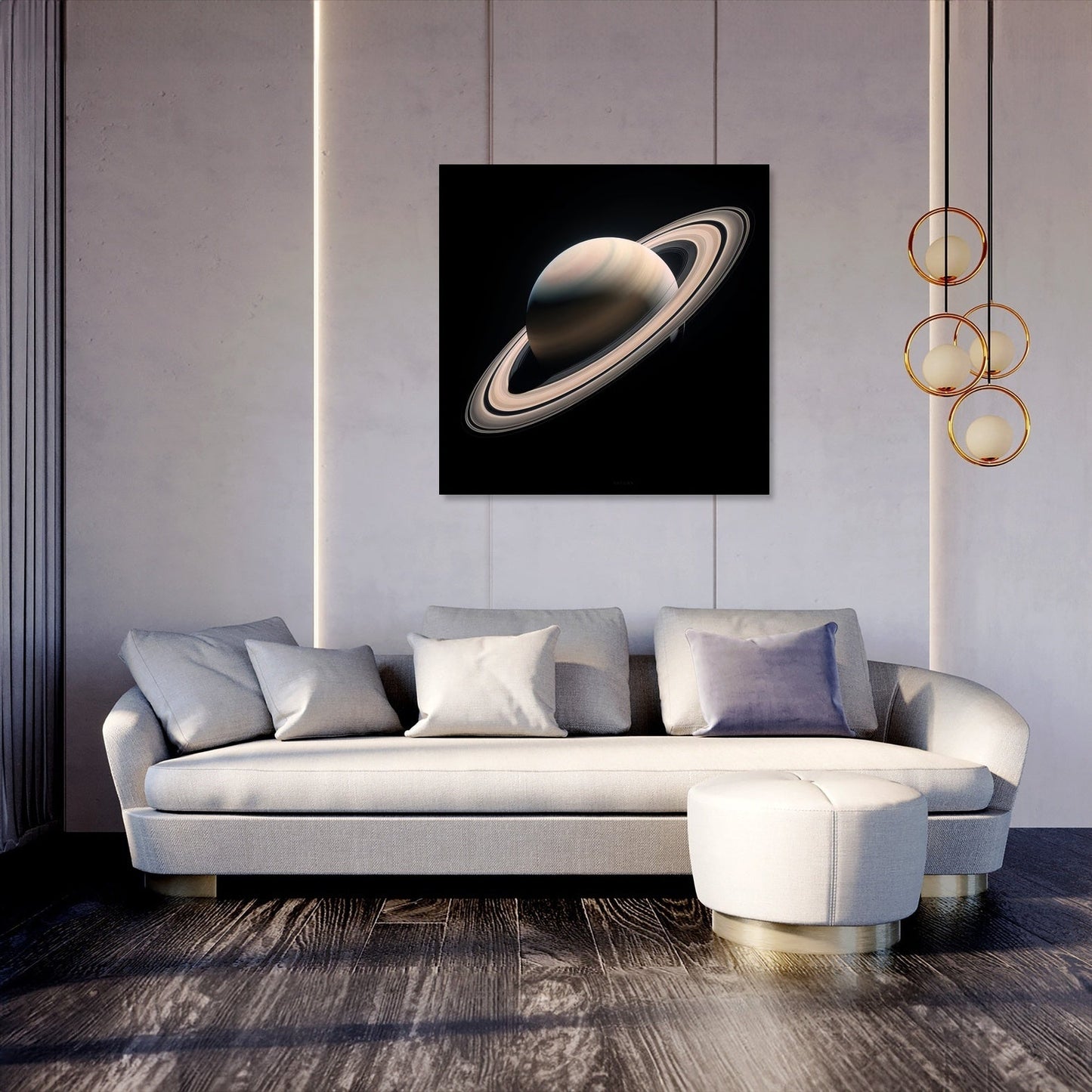 Saturn's Celestial Solitude Canvas