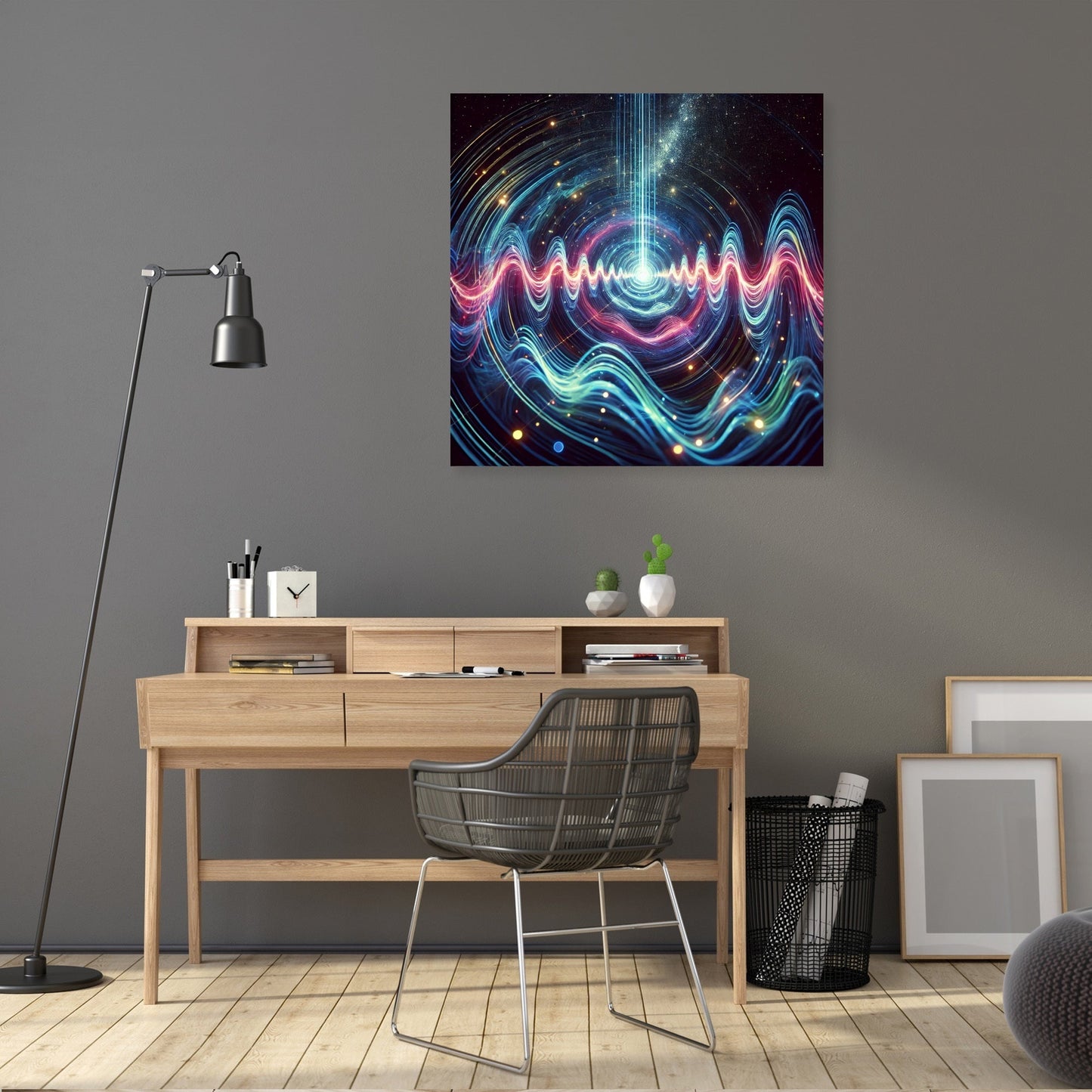 Cosmic Energy Waves Canvas
