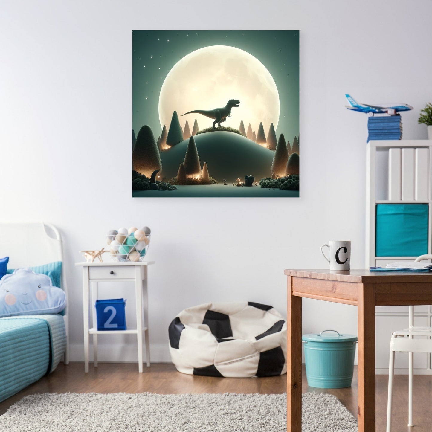 Moonlit Tales T-Rex Canvas