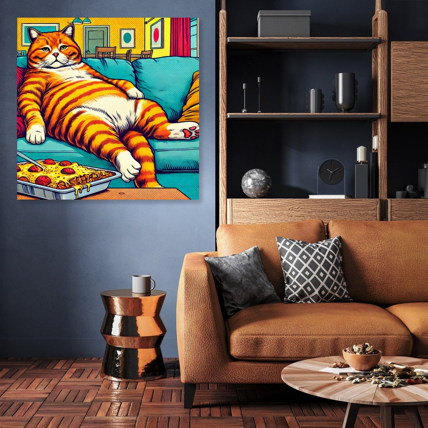 Vibrant Feline Pop Canvas