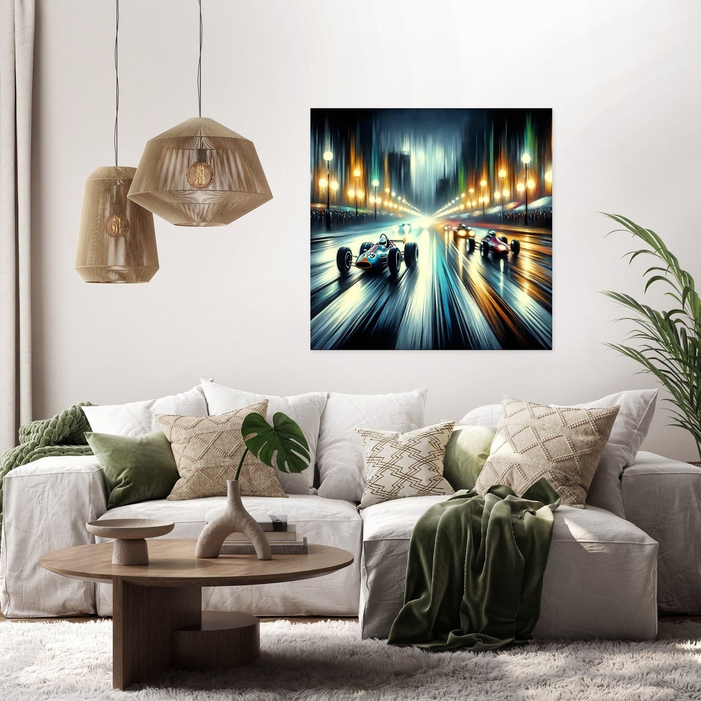 Nighttime Street Racer Canvas