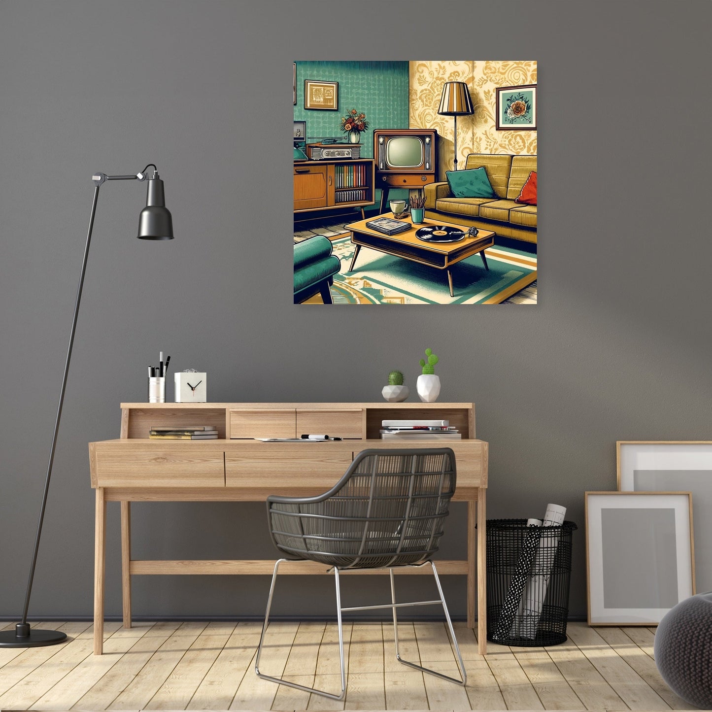 1950s Living Room Canvas