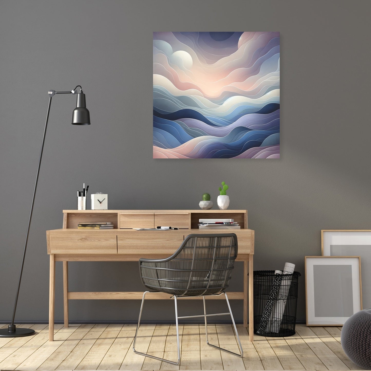Evening Calm Abstract Canvas
