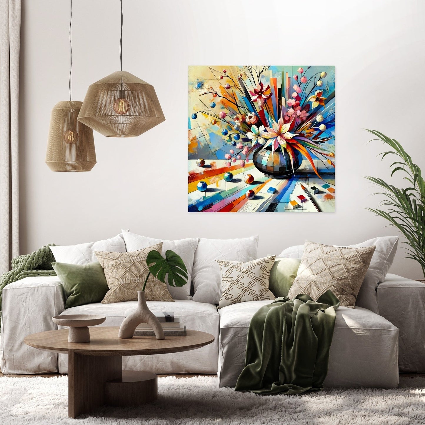Abstract Ikebana Canvas