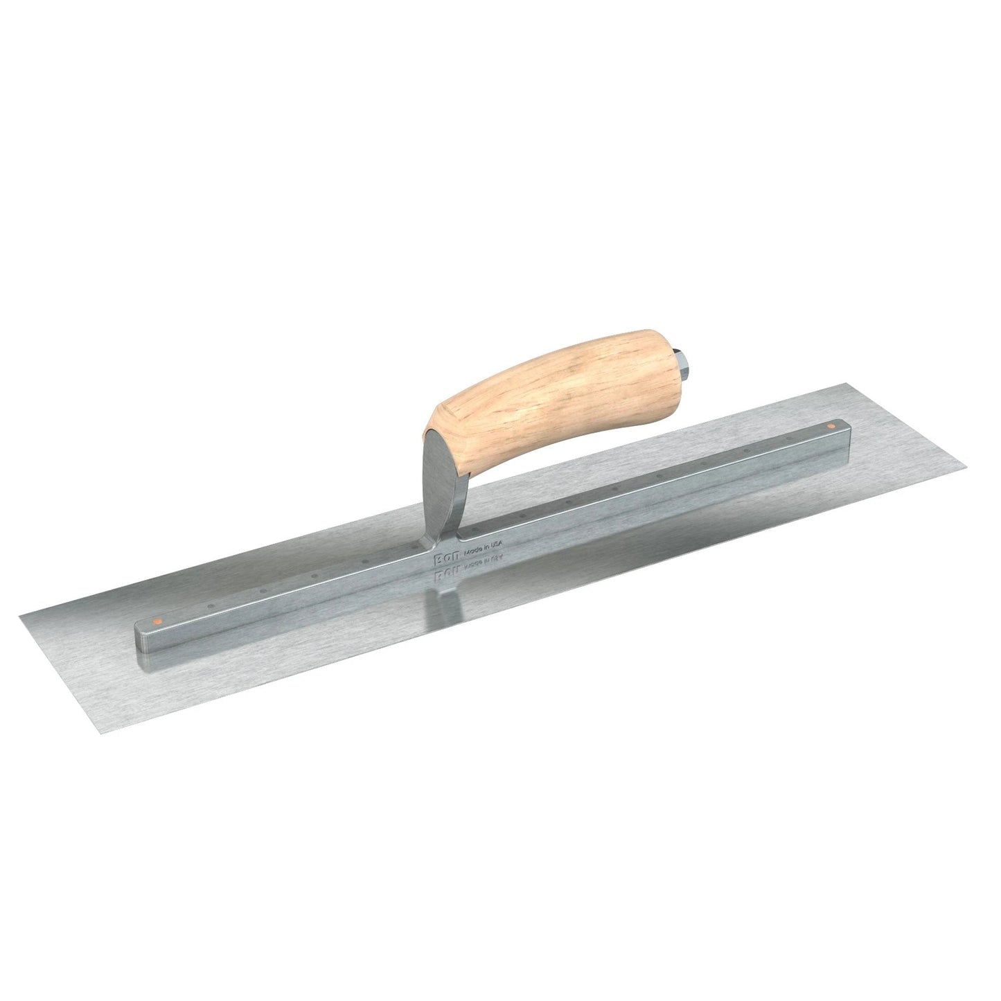 Bon Razor Stainless Steel Finishing Trowel - Square End -  Camel Back Wood Handle