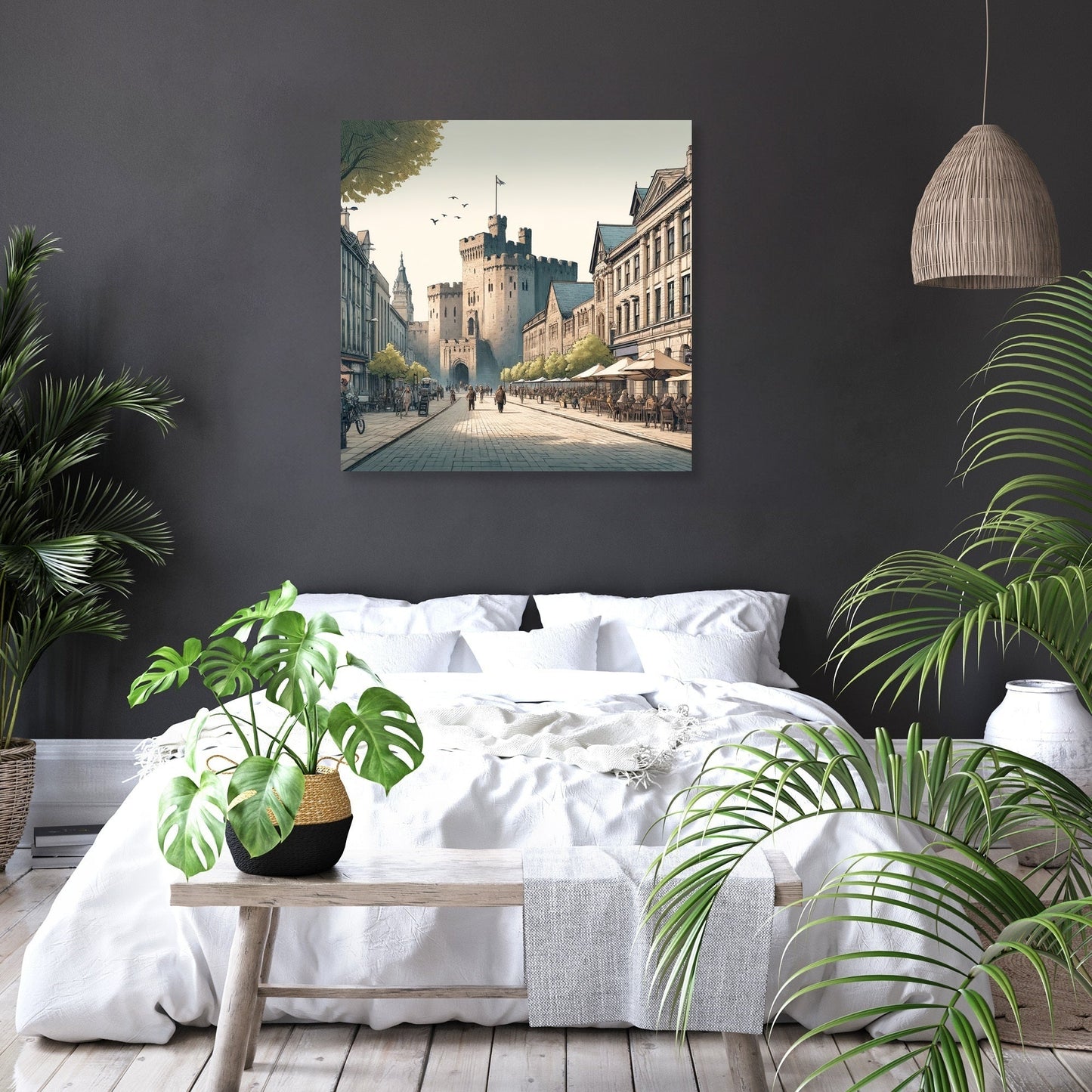 Cardiff Castle Street Canvas