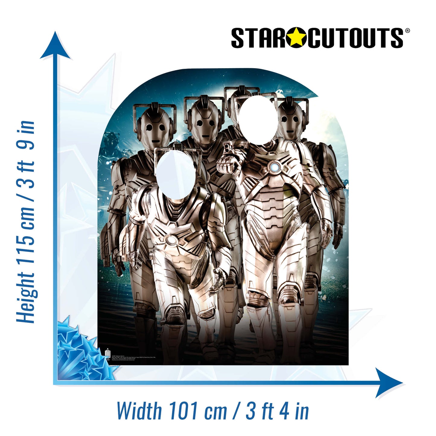 SC661 Cyberman Stand In child Cardboard Cut Out Height 115cm