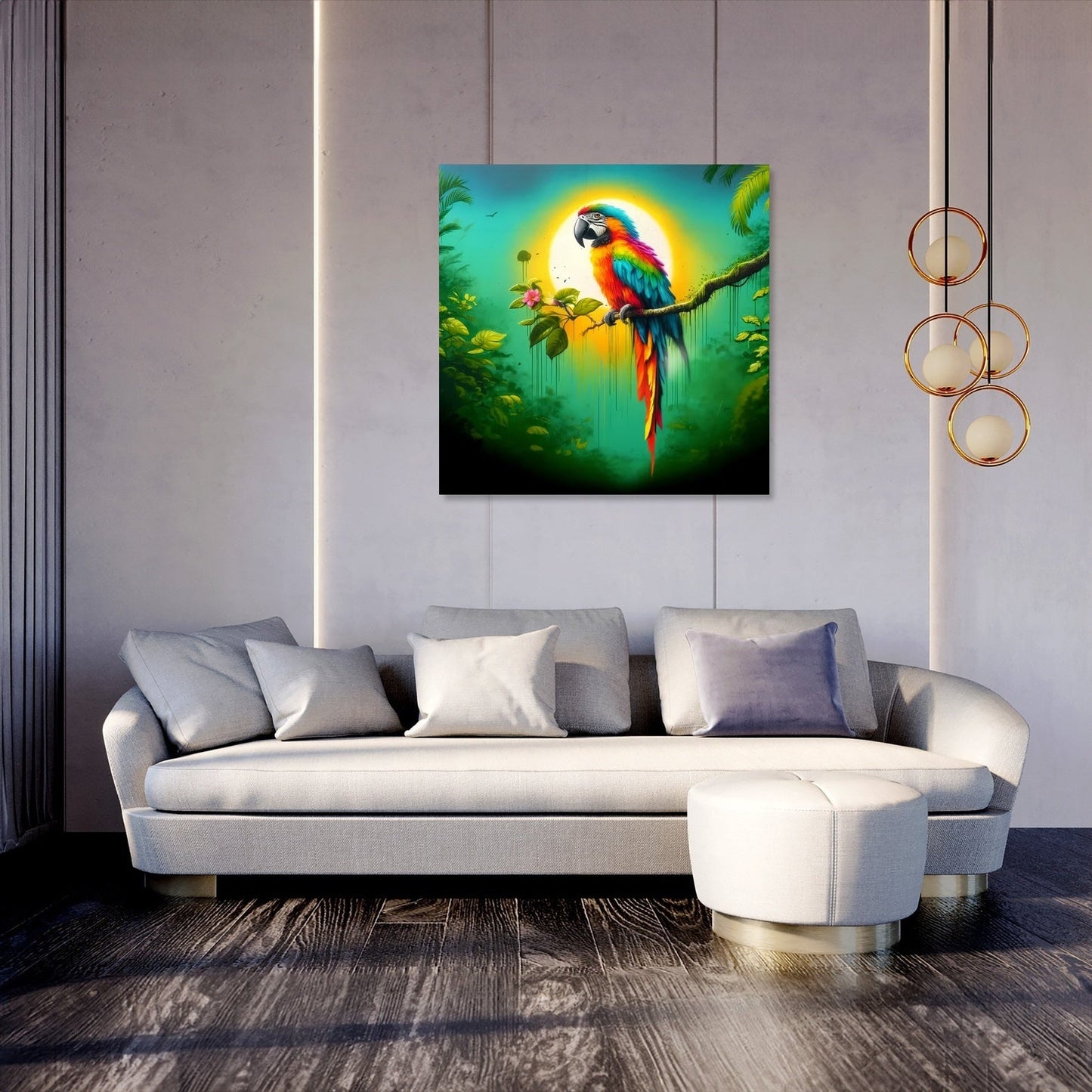 Jungle Parrot Canvas