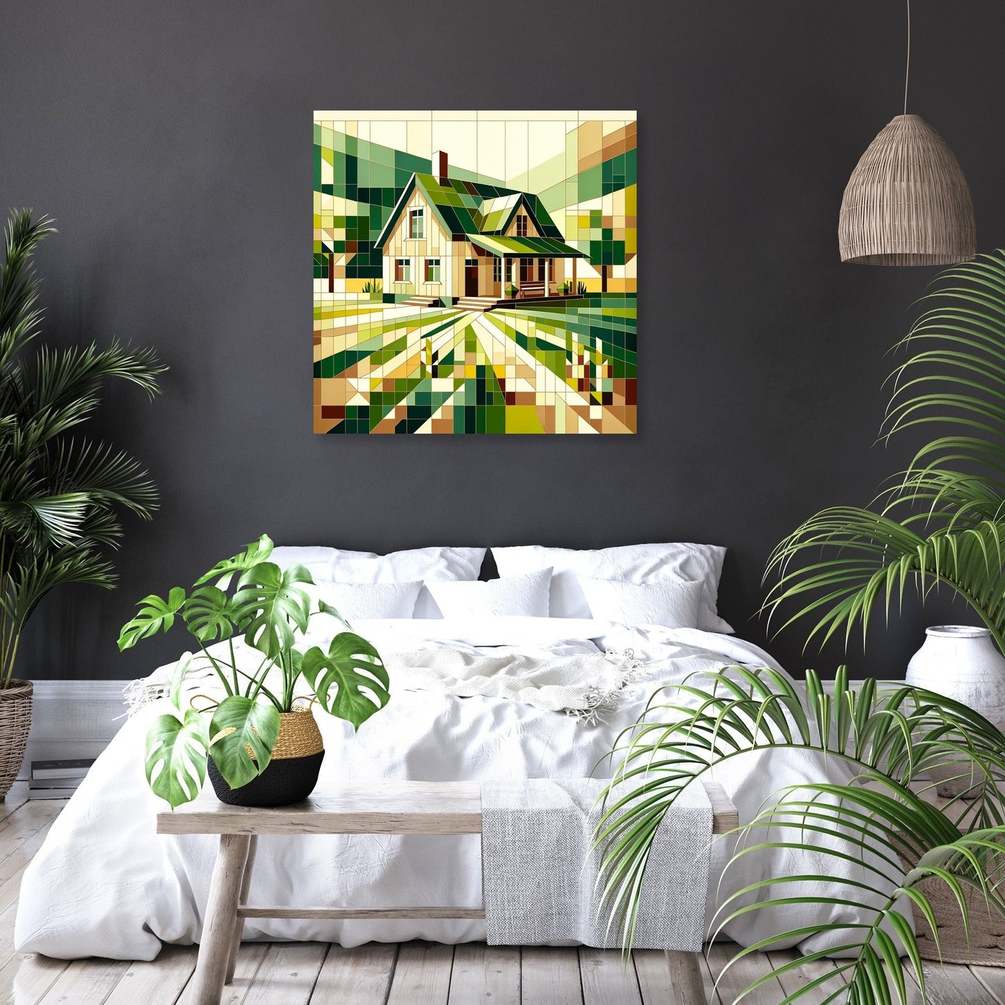 Countryside Geometry Canvas