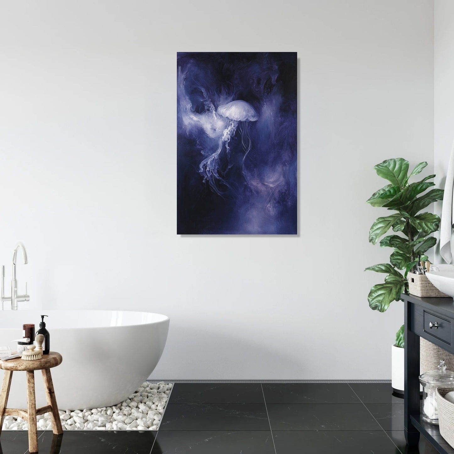 Ethereal Jellyfish Elegance Canvas