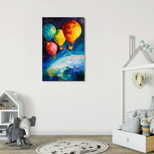 Celestial Balloon Race Canvas