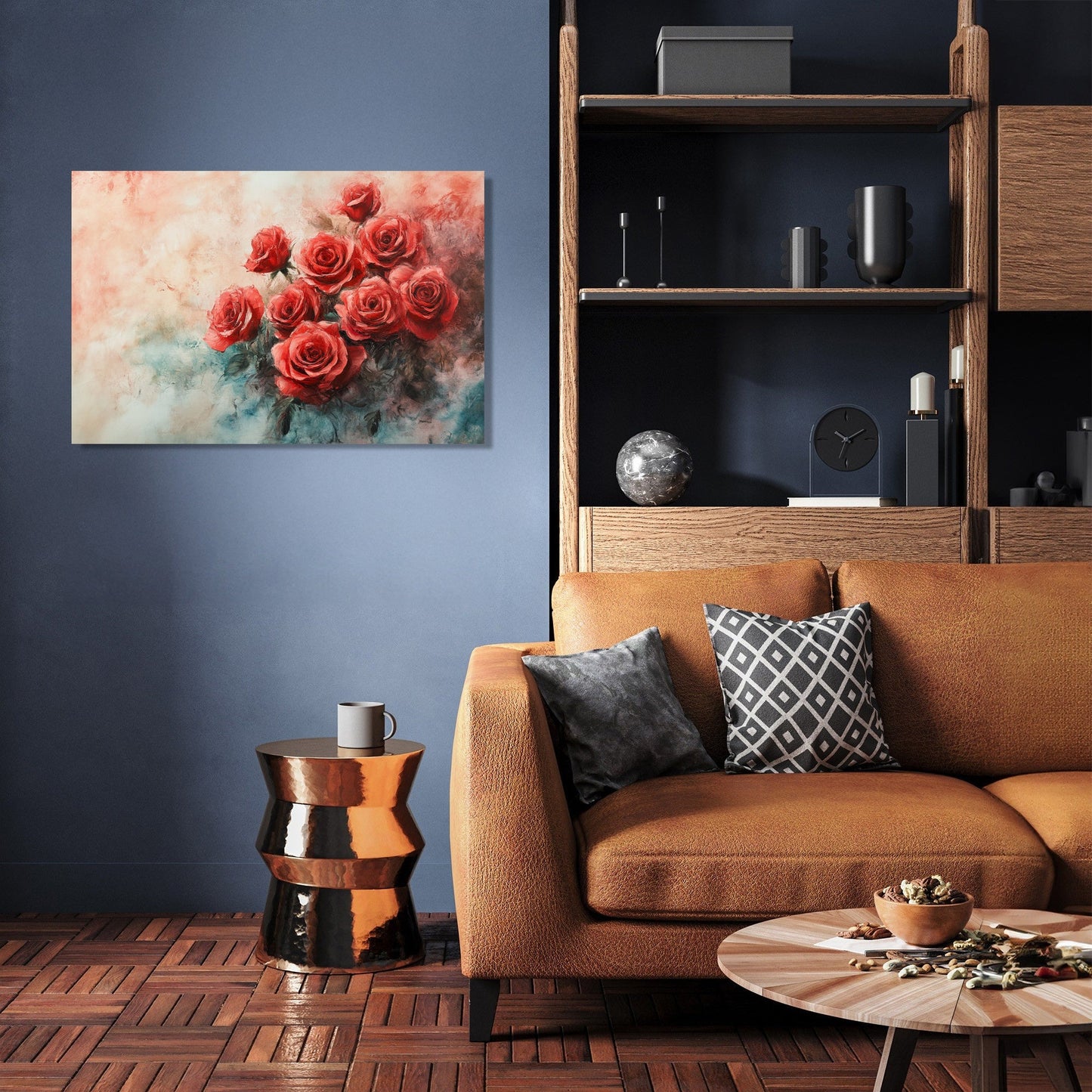 Crimson Rose Reverie Canvas