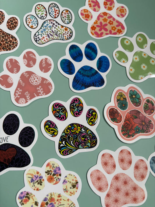 Floral Paw Stickers x 20