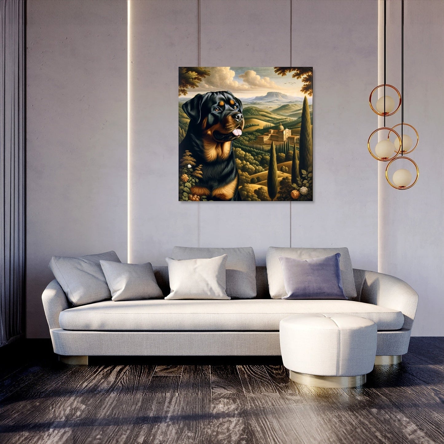 Regal Rottweiler Renaissance Canvas