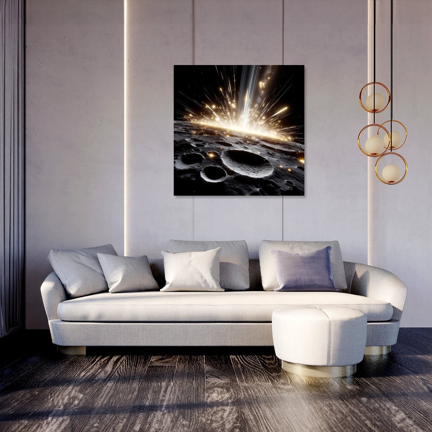 Mercury's Meteor Shower Spectacle Canvas