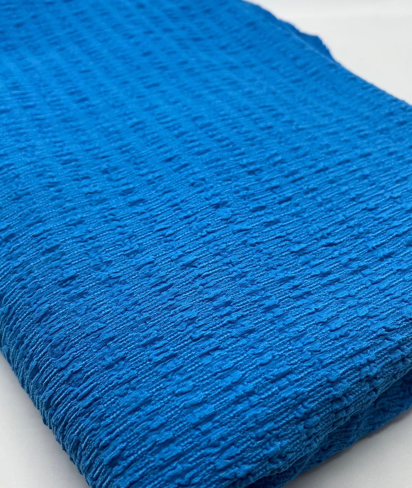Light Blue Popcorn Textures 2 Way Stretch Fabric