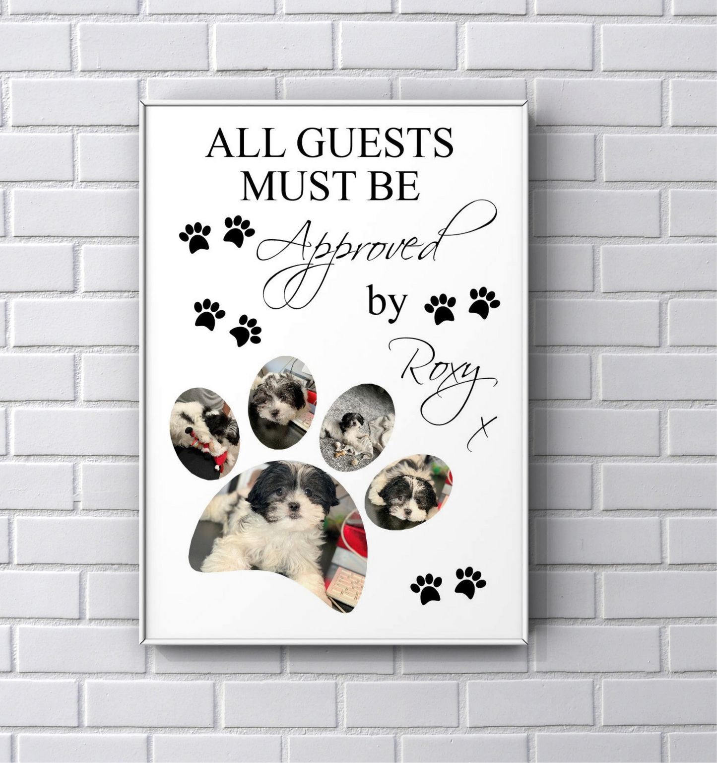 Personalised pet print UNFRAMED dog cat