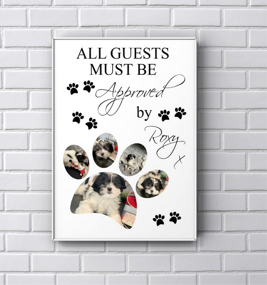 Personalised pet print UNFRAMED dog cat
