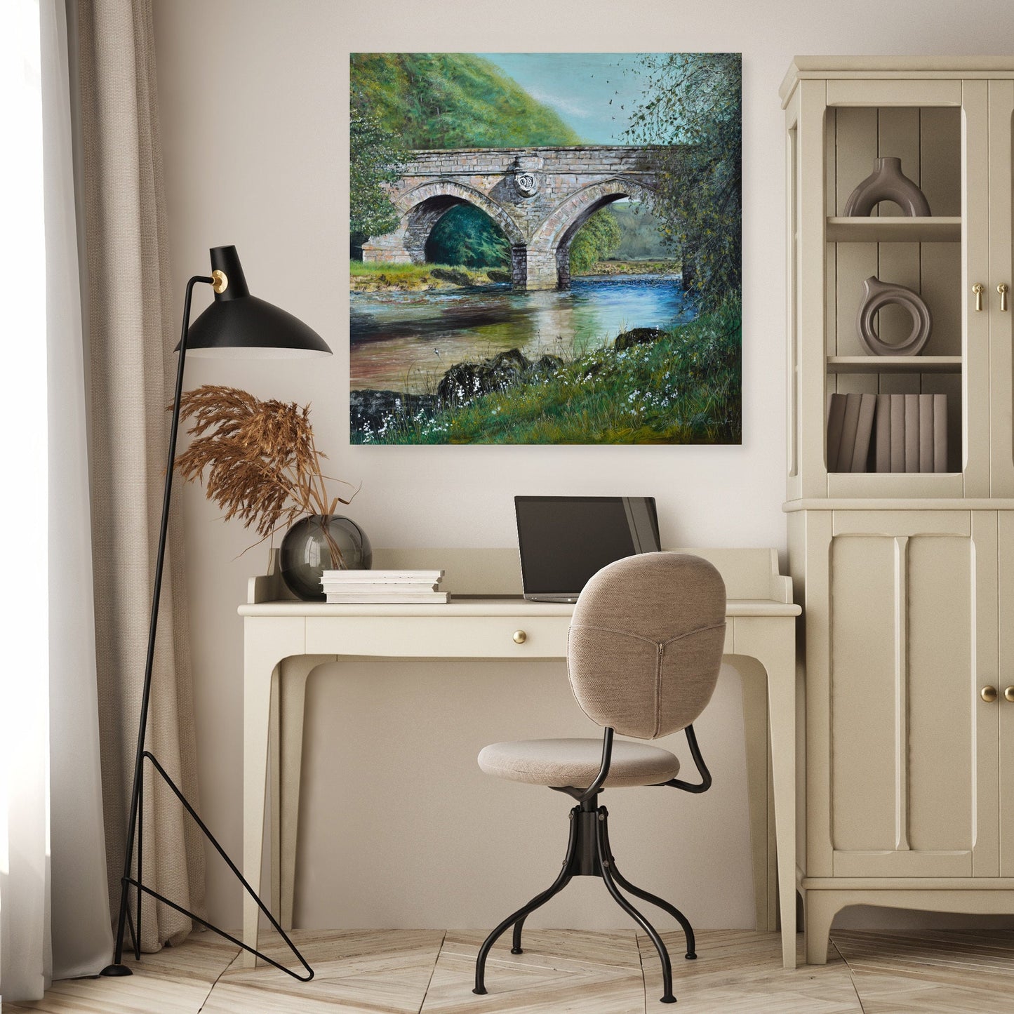 River Wharfe Stonework Canvas
