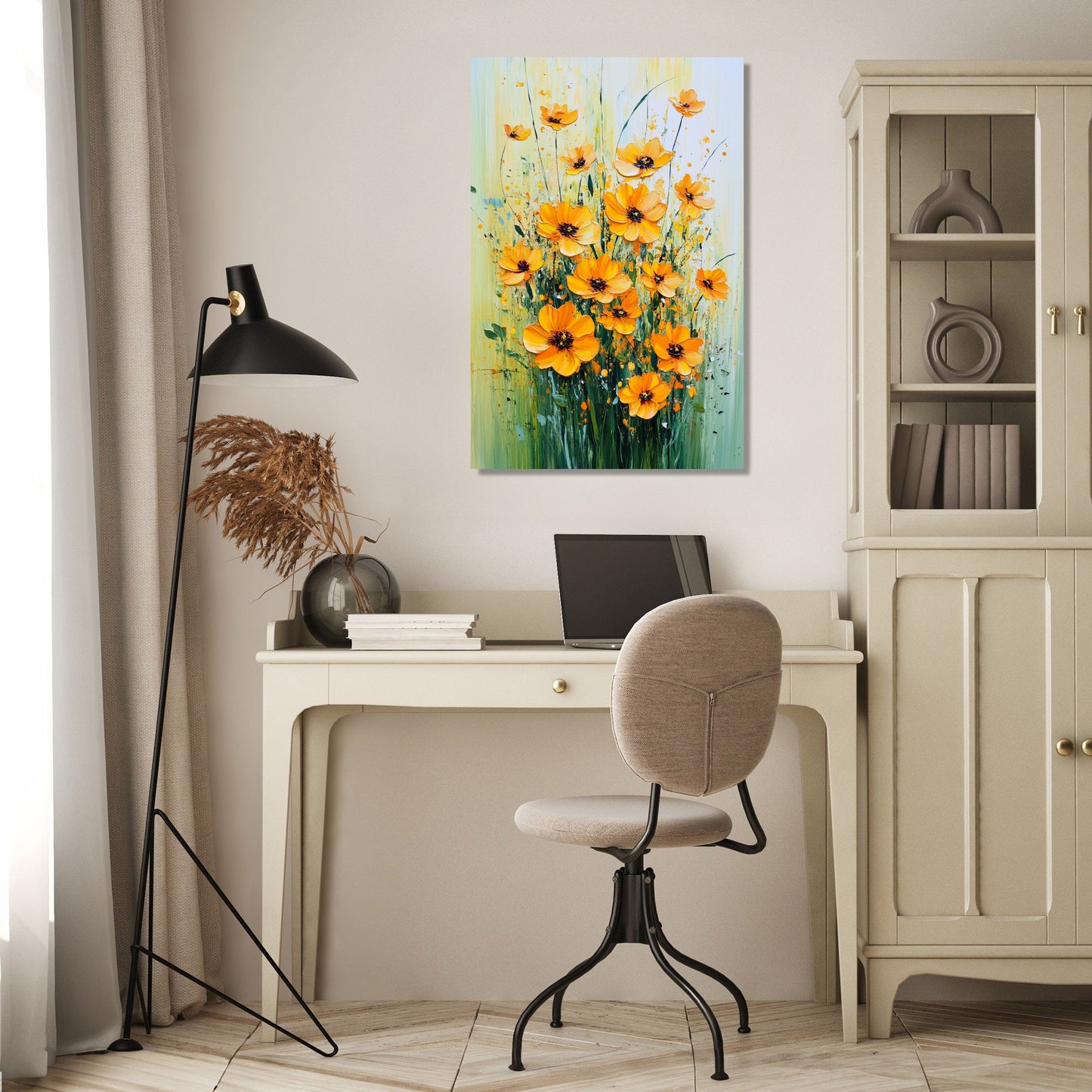 Marigold Flourish Canvas