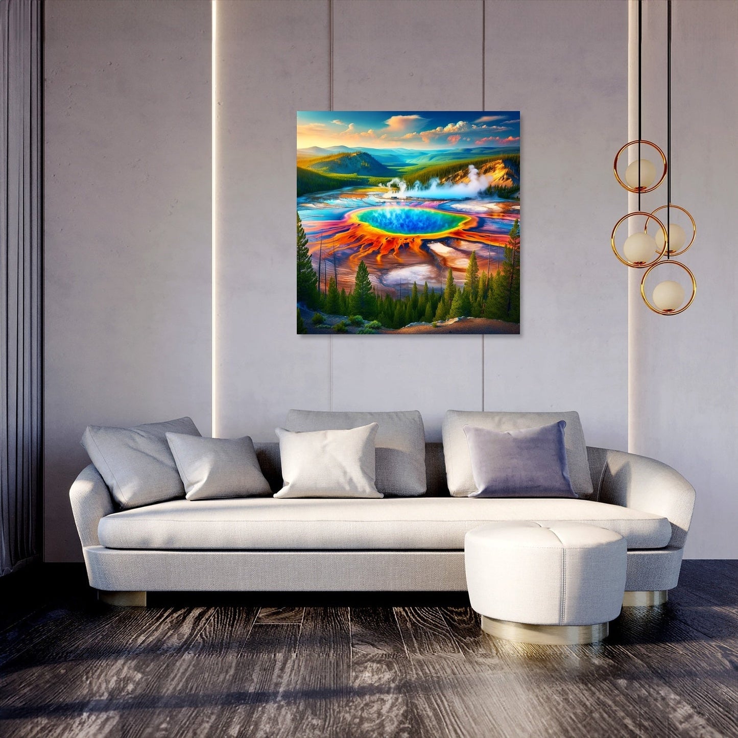 Grand Prismatic Vista Canvas