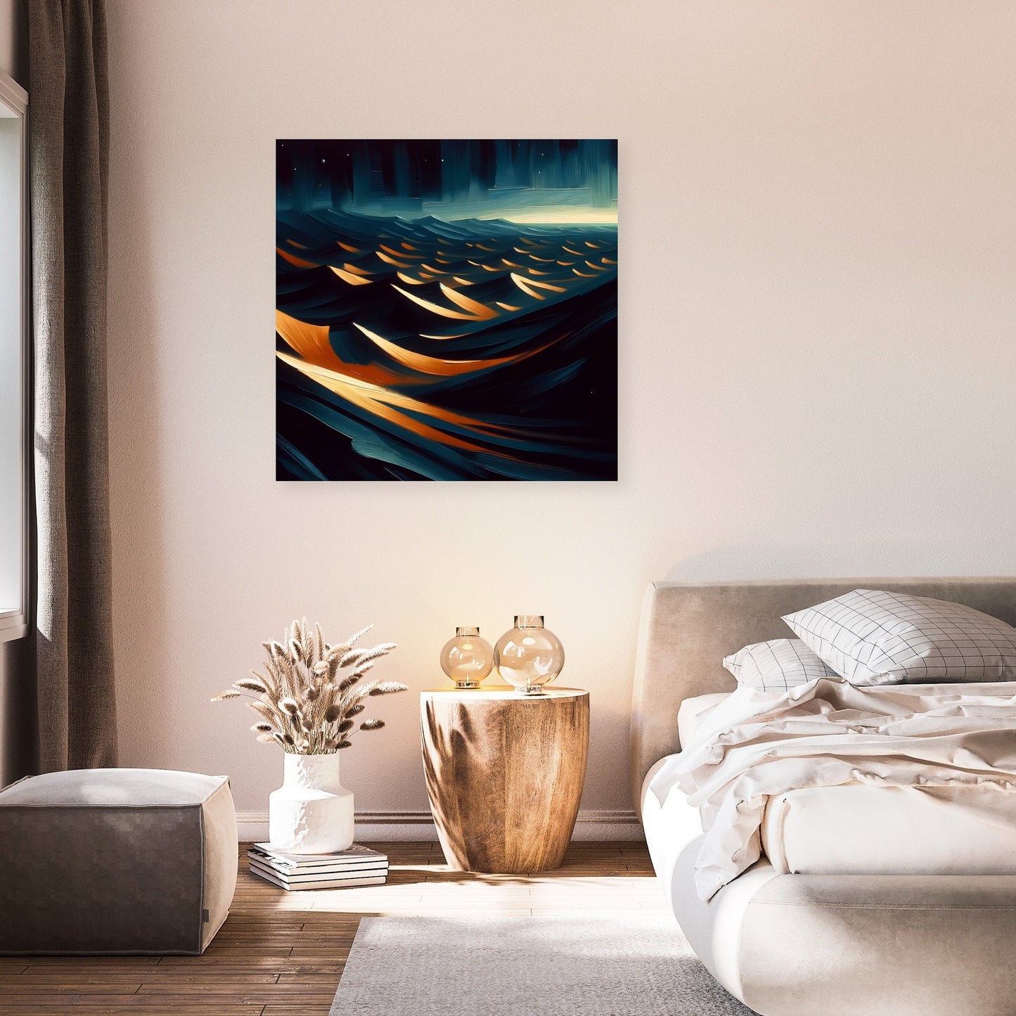 Midnight Desert Dunes Canvas