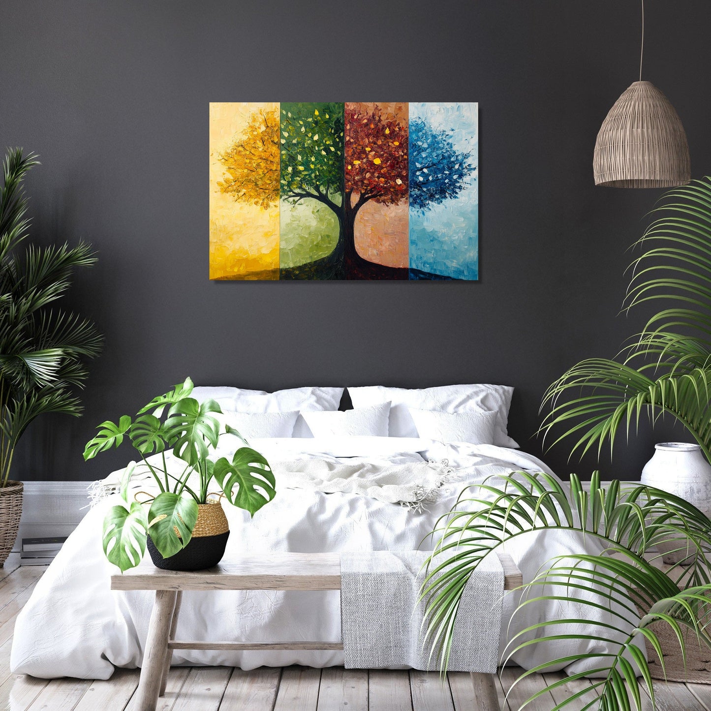 Seasonal Tree Symphony Canvas