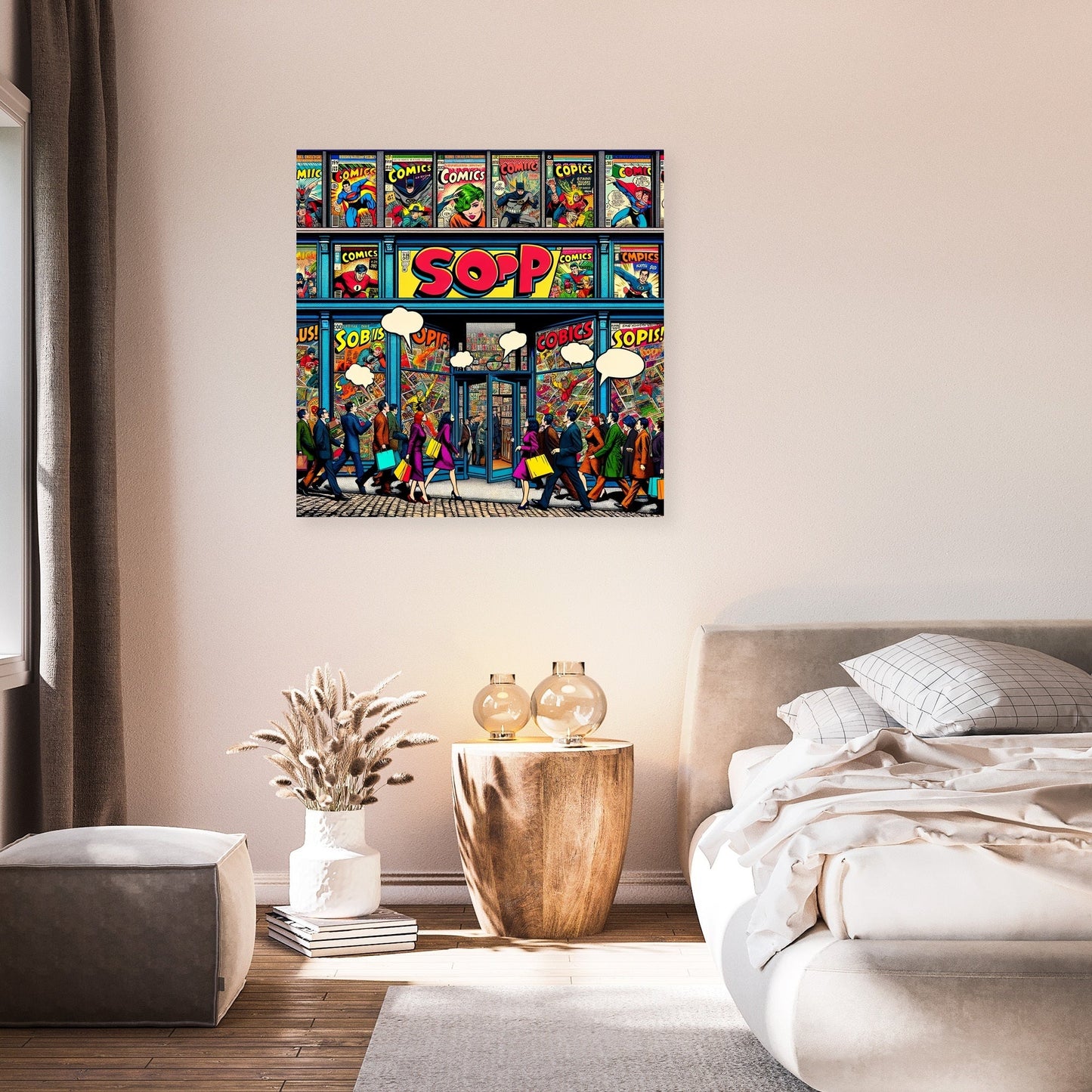 Pop Art Comics Hub Canvas
