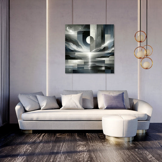 Moonlit Monochrome Canvas